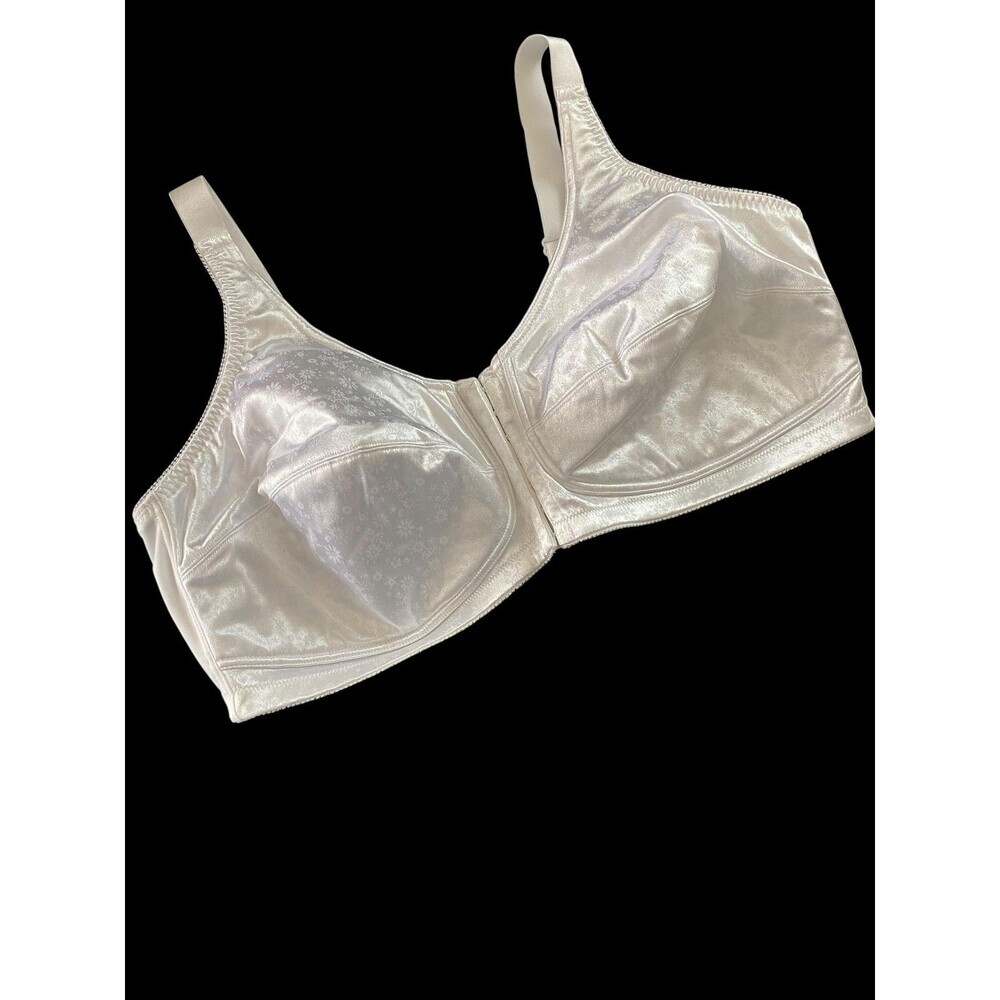 Classique Mastectomy Bra Womens 46D White Wire Free Pocketed Full Coverage